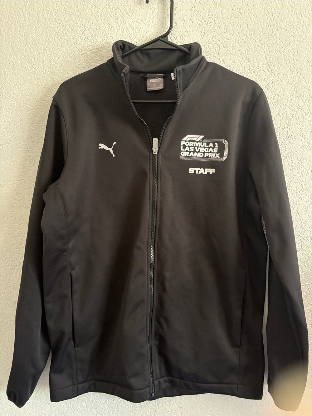 Puma Black Formula 1 Las Vegas Grand Prix Staff Lightweight Zip Jacket